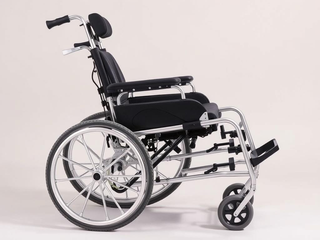Cadeira de rodas dobrável Agile Ortobras com encosto reclinável Cadeira de rodas dobrável Agile Ortobras com encosto reclinável
