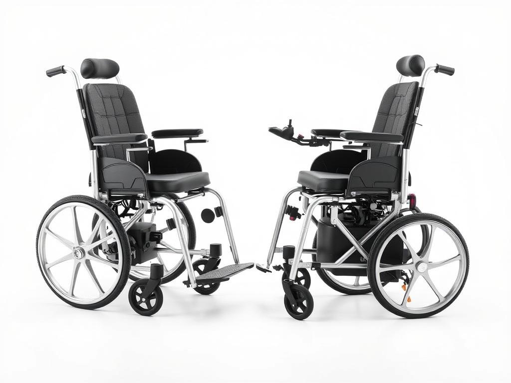 Cadeira de rodas motorizada Dellamed D1000 em alumínio com destaque para seu design compacto Cadeira de rodas motorizada Dellamed D1000 em alumínio com destaque para seu design compacto